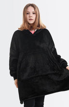 Load image into Gallery viewer, Black Kids Blanket Hoodie