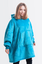 Load image into Gallery viewer, Light Blue Kids Blanket Hoodie