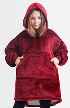 Load image into Gallery viewer, Red Kids Blanket Hoodie

